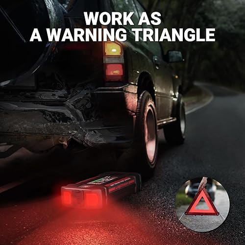 Miniatura 5 de LOKITHOR J401X - Arrancador de batería de 2500 amperios 20000mAh 12V con arranque de temperatura ultra baja de 100W de carga rápida bidireccional