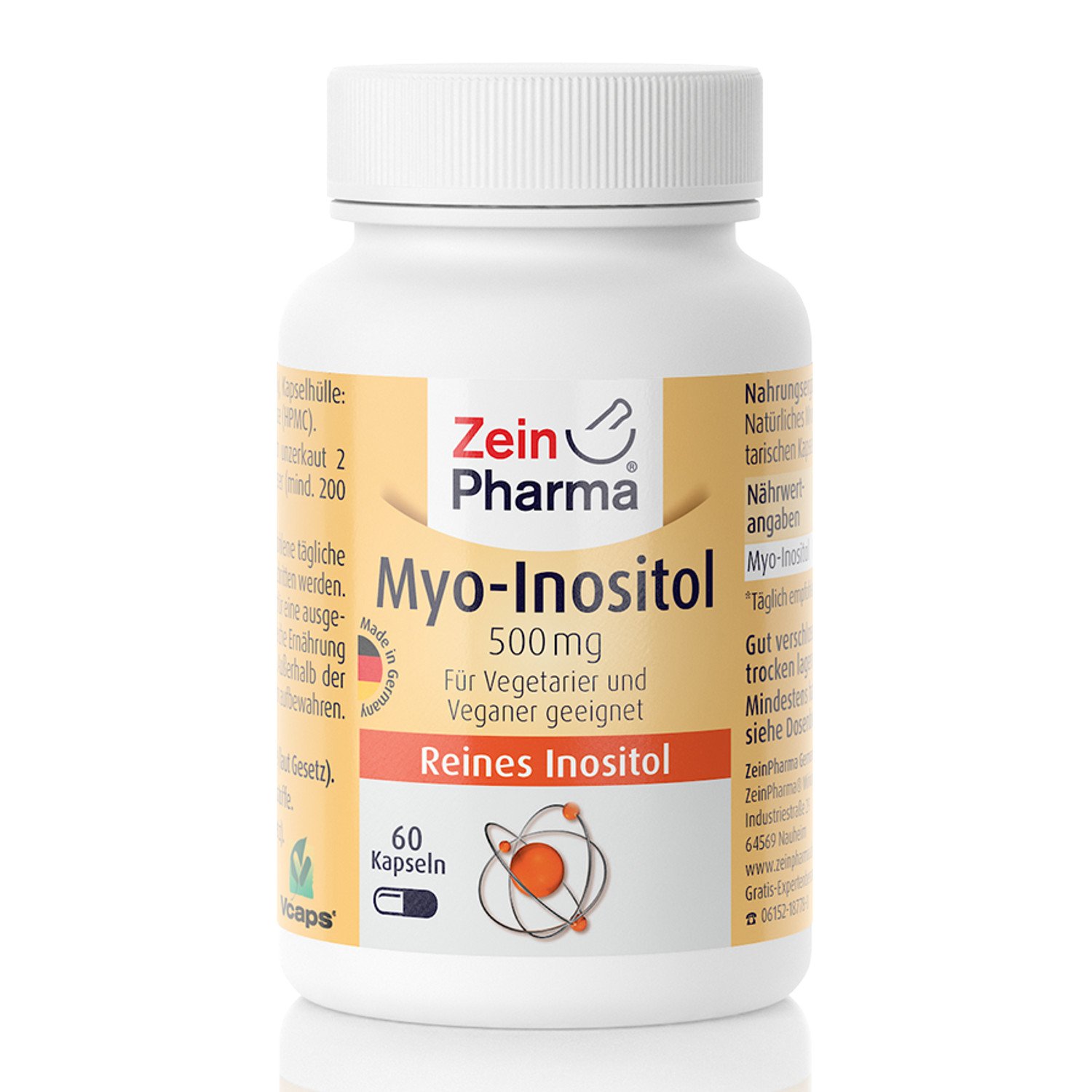 Zein Pharma Myo-Inositol, 500Mg - 60 Caps-image