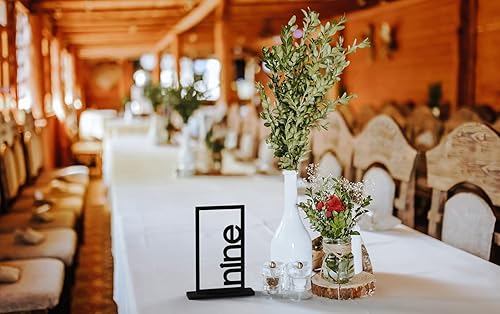 Miniatura 3 de Mesa de boda de madera números 1-10  números de mesa negros decoración banquete, fiesta, boda, novia, ducha, restaurante, recepción, oficina (1-20,