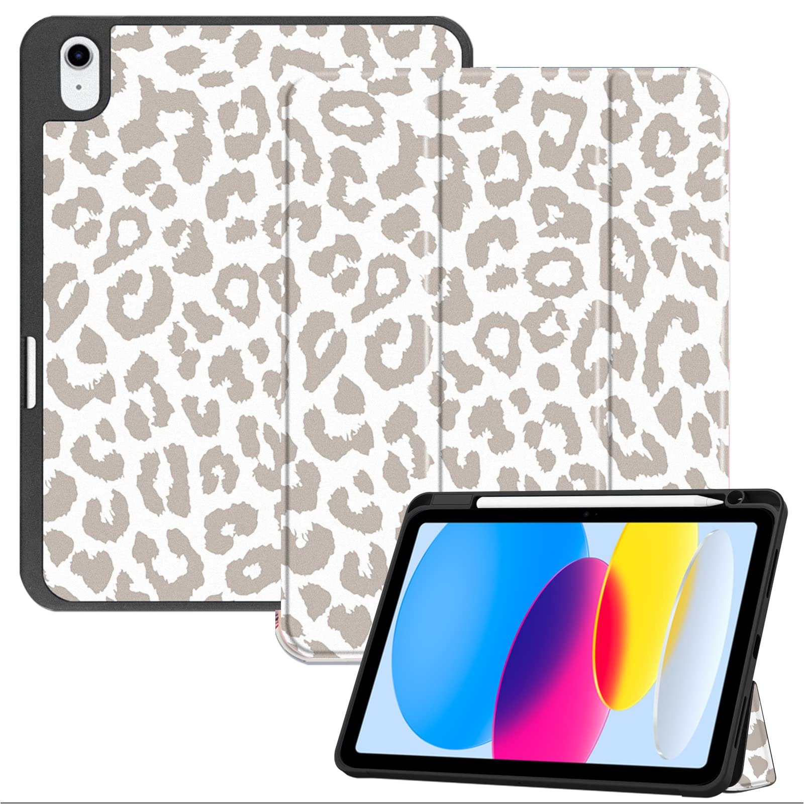 Deokke Compatible with iPad (A16) 11th Generation 11 Inch 2025,iPad 10th Generation Case 2022,10.9 Inch Case Pencil Holder Soft Back Auto Sleep/Wake