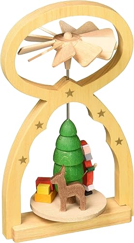 11709 Richard Glaesser Mini Pirámide Colgante Adorno Santa-5 pulgadas de alto x 3 pulgadas de ancho x 2 pulgadas de profundidad, marrón