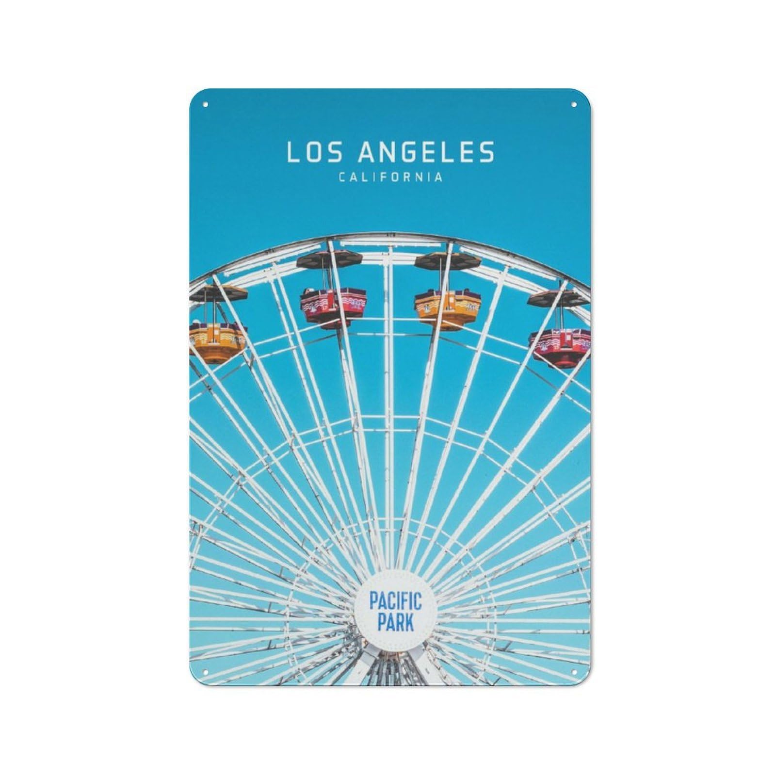 Junmoney Los Angeles Us For Garden Room Or Summerhouse, Vintage Tin Sign 30X20cm, For Display In Garden Rooms And Summerhouses