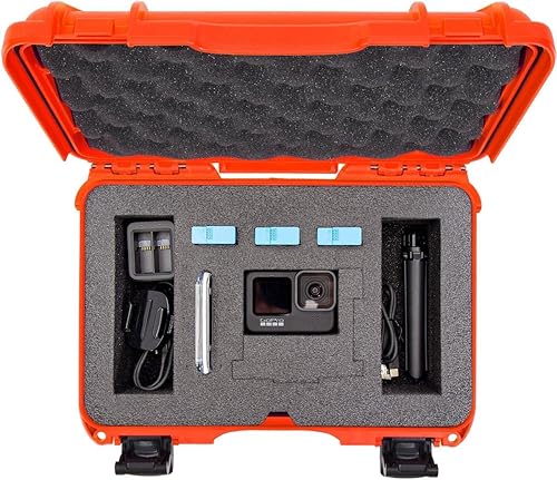 Miniatura 6 de Nanuk 909 - Funda rígida impermeable con inserto de espuma para GoPro Hero 9 y 10, color naranja, 909-GOPH93
