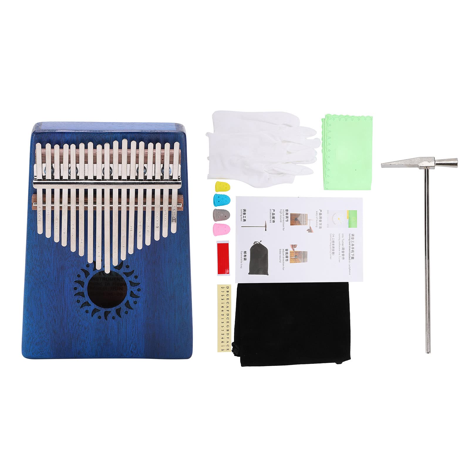 TANIQIACA Thumb Piano: 17-Key Portable Acacia Wood Finger Piano Mbira Kalimba Musical Instrument