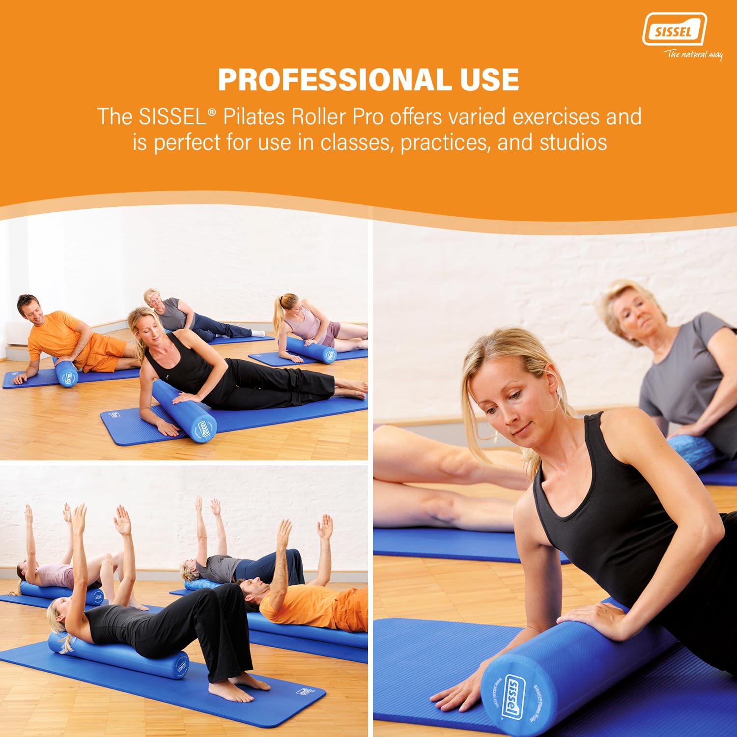 Sissel Pilates Roller 90 cm 90 Mixte Adulte, Bleu, Taille Unique