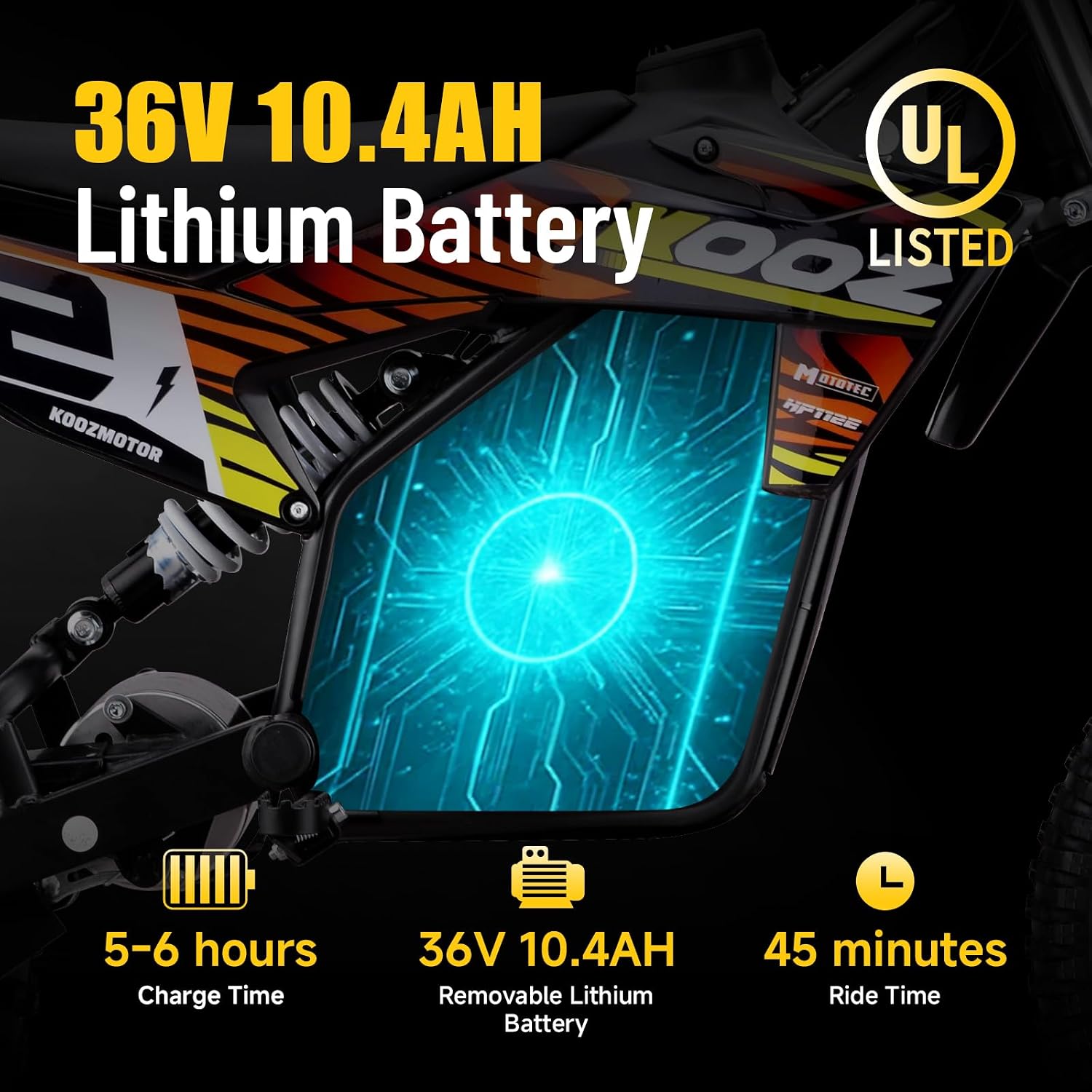  HP112E PRO 36V 1000W Electric Dirt Bike for Kids, 3 Speed Modes Teen Electric Motorcycle Up to 20.6 MPH& 19 Miles Long-Range, Dual Suspension & Disc Brake, 16" Sturdy Tire thumbnail