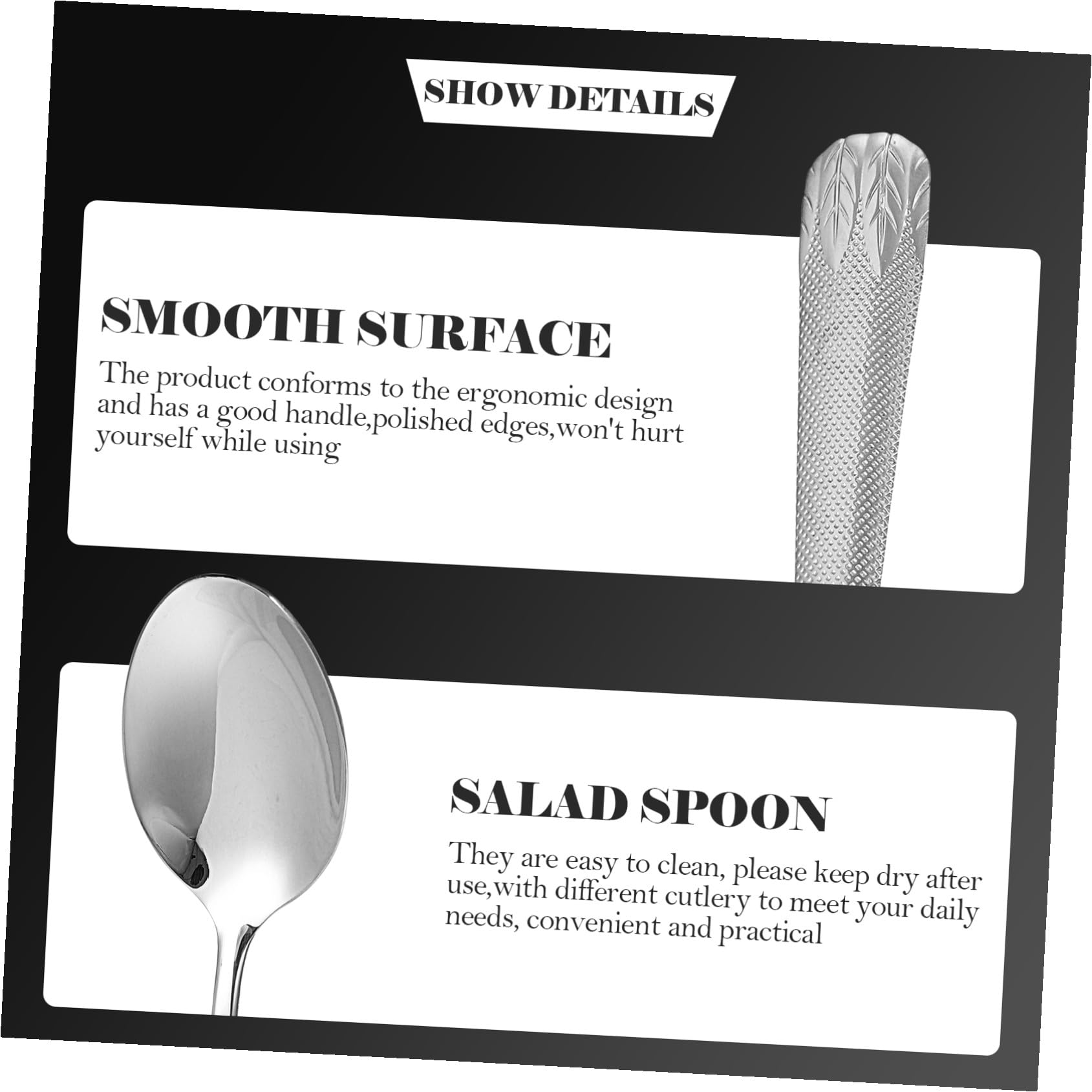 ARTIBETTER 4 pezzi Cucchiai da Zuppa in Acciaio 304 con Design Inciso a Forma di Grano Cucchiai Pratici per Casa Ristorante e Caffetteria Utensili Lisci e Resistenti per Minestra Dessert e