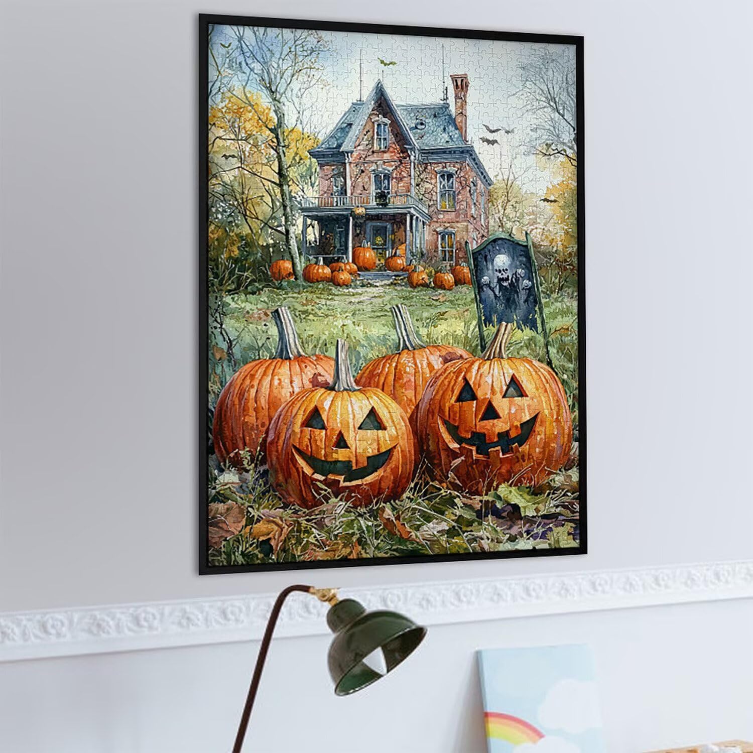 1500 sztuk puzzli, Halloween dynia 1500 sztuk puzzli dla dorosłych, prezent rocznicowy, prezent świąteczny, dekoracja domu, zapobieganie degeneracji mózgu u osób starszych v-823