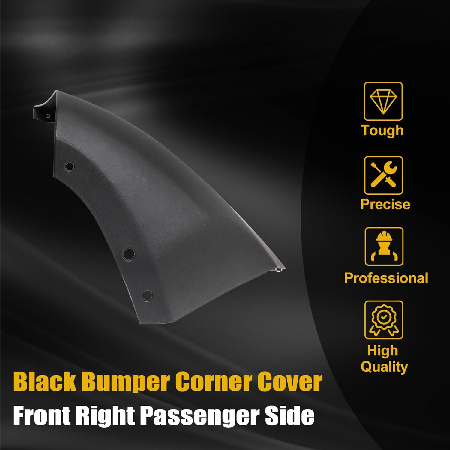 GXARTS GN1Z17D957DB Black Front Right Passenger Side Bumper Corner Cover Compatible With Ford EcoSport 2018 2019 2020 2021 2022 Bumper Corner Cover End Cap Molding Trim