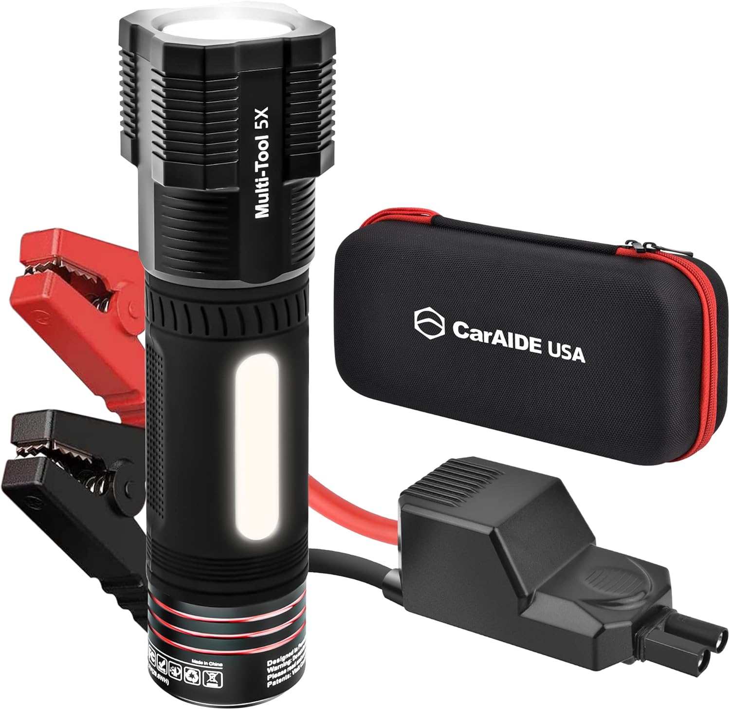 Jump Starter with Case 12V 1000Amp 29600mWh (up to 7L Gas, 4.0L Diesel Engine), 18 in 1 multi function Car Jumper with Flashlight, Compact Car Booster and Portable Battery Charger