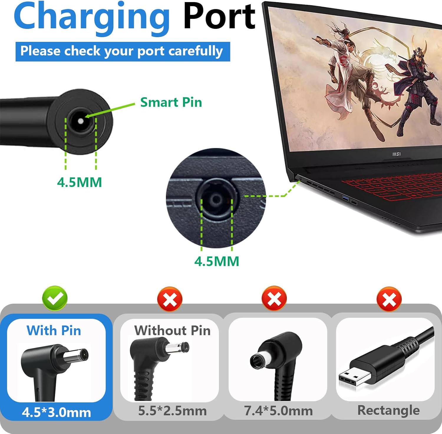 240W 20V 12A AC Adapter for MSI Pulse GL76 GL66 Crosshair 15 16 17 Katana GF76 Stealth 14 Studio A13FV ms-14K1 ms-1543 Laptop Charger A20-240P2A A240A010P ADP-240EB D Power Supply