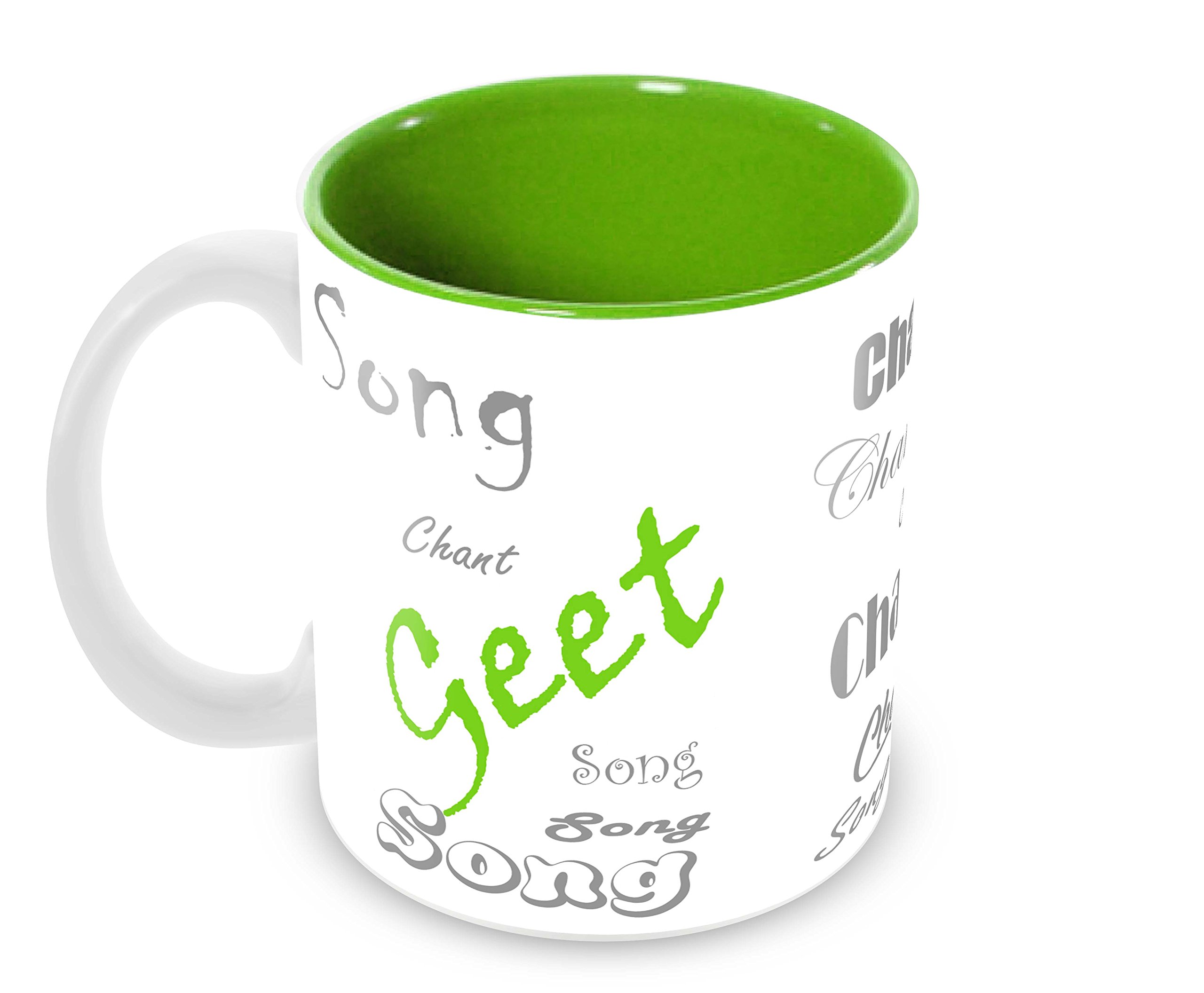 TuelipStylish Customize Name"Geet" with Meaningful Printed Ceramic Tea and Coffee Ceramic Mug, 350ml, Green