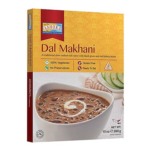 Ashoka Comidas indias listas para comer desde 1930, 100% vegetariano Dal Makhani, comida india totalmente natural cocinada tradicionalmente, a base