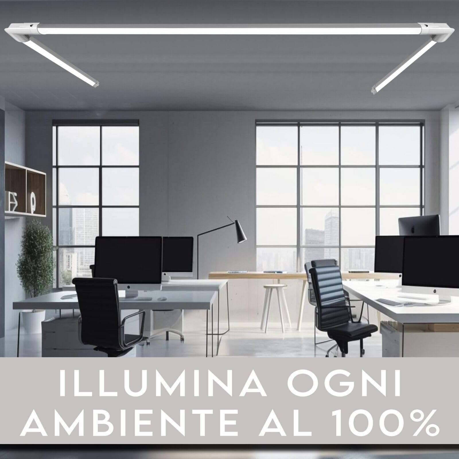 Maka Tubo Led Barra Luminosa 6500K Luce Fredda 220V 50/60 Hz IP65 Impermeabile per Esterno e Interni Umidi Lampada Box Auto Garage Cantina Magazzini Plug and Play 25.000 Ore (50W - 150 cm - 6070 Lm)