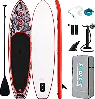 Vista 9 de FunWater Inflatable Stand Up Paddle Board with Premium SUP Paddleboard Accessories, Anti-Slip EVA Deck, 11'6''/11'/10'6'' Paddle Boards for Adults &