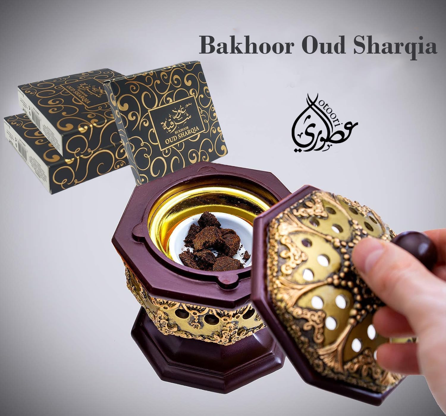 Bakhoor Oud Sharqia Arabic Incense Bricks - Long Lasting عود بخور | Exotic Woody and Musky Scent - Arabian Oud Rose Use on Frankincense Burner for Meditation and Relaxation - 40g (Pack of 01) image 5 of 7 B0CR7NF3X5