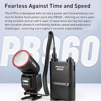 GODOX V1 Pro S V1Pro-S Godox Flash for Sony Flash Speedlight,76Ws TTL 1/8000 HSS Camera Flash for Sony,500 Full Power Flashes,1.3s Recycle Time,2980mAh Li-ion Battery,LED Modeling Lamp(USA Version)