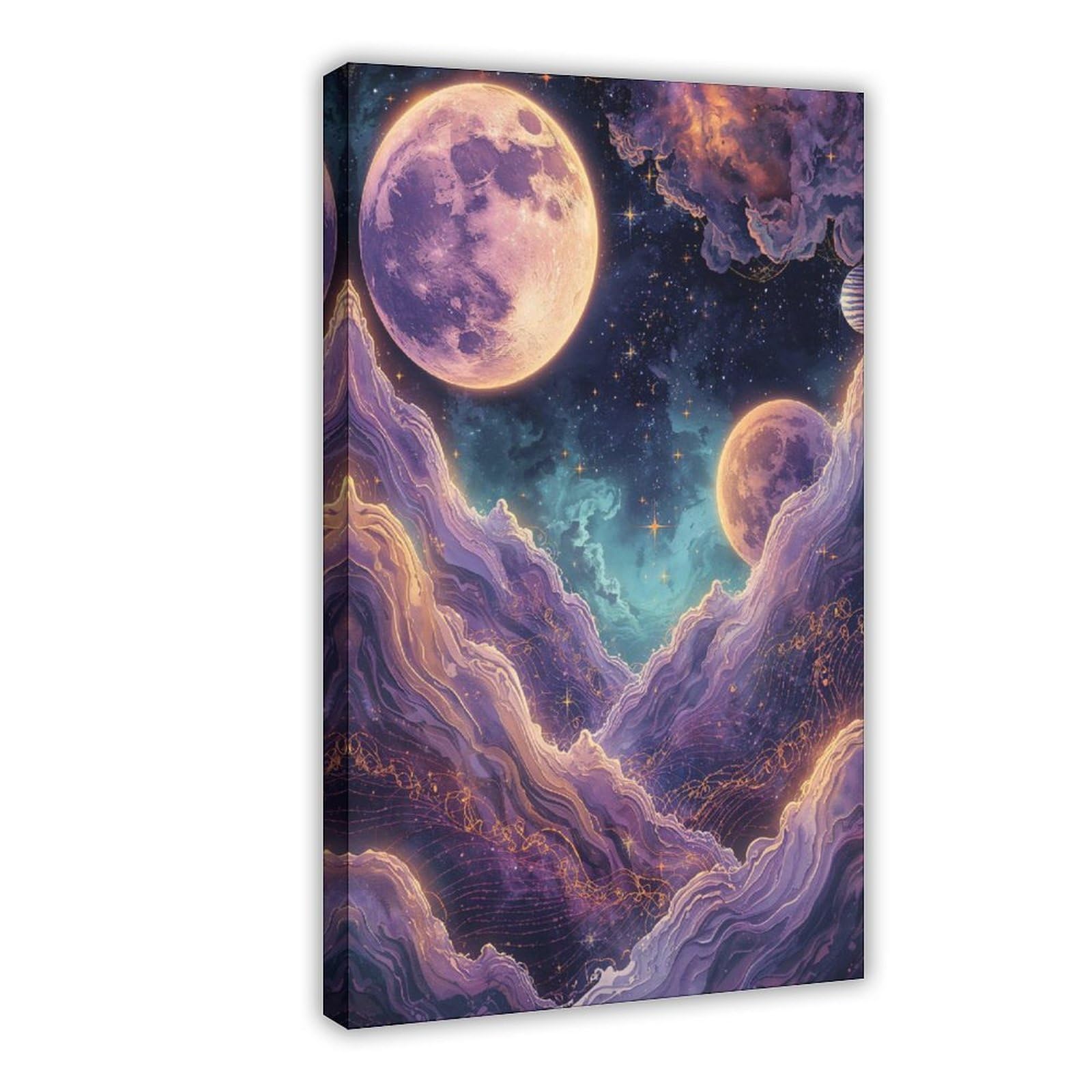 WRTYVE Lunar Serenity Poster Canvas Poster for Home Decor Gift