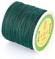 Vista 10 de Cheriswelry 100 yardas/rollo de cuerda trenzada de nailon de 0.031 in, color azul cielo claro, cordón de nudo chino, cuerda de cuentas