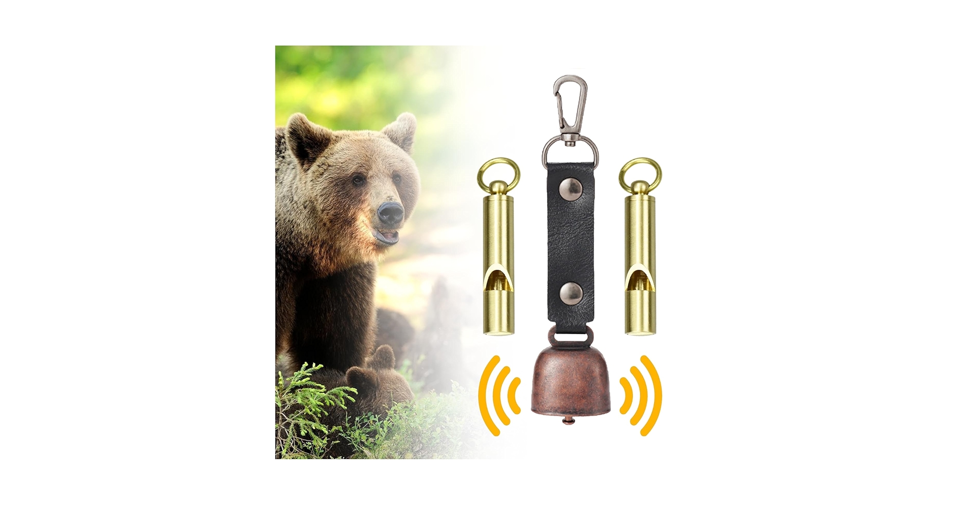 Amazon | 熊鈴3個セット （熊よけの鈴+救命ホイッスル