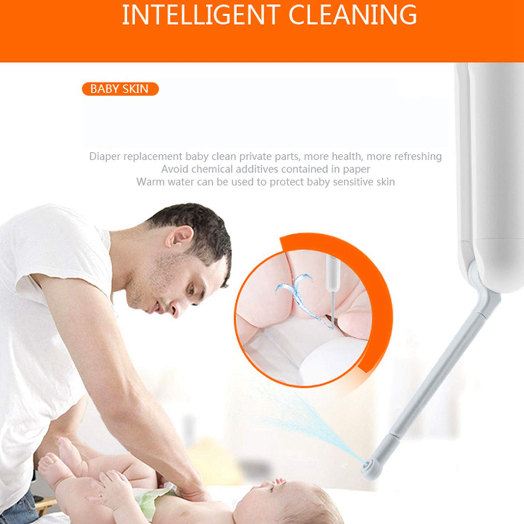 5X Automatico Elettrico Bidet Spruzzatore Viaggio Doccia Vaporizzatore Viaggi Pulizia Portatile-
