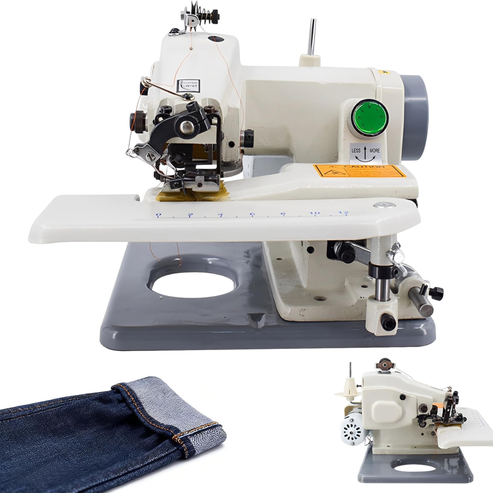 Máquina de punto ciego para bajos de pantalones y trajes en talleres domésticos