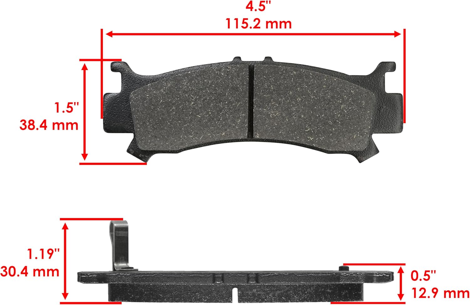Caltric Front Brake Disc and Pads Compatible with Honda Pioneer 1000 SXS1000M3 2016-2022 / Pioneer 1000-5 SXS1000M5 2016-2022