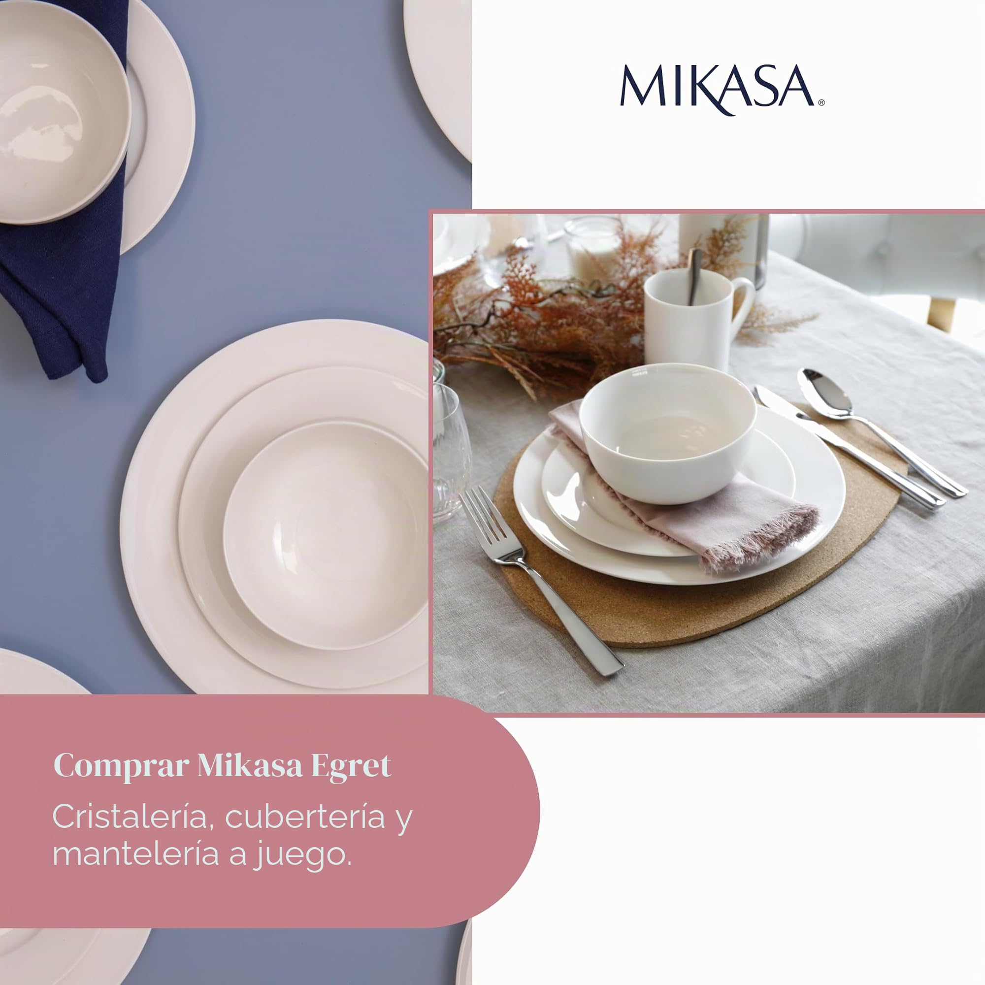 Mikasa Egret Juego de tazas de porcelana fina, 4 tazas blancas clásicas para té y café, 380ml - Caja de regalo y aptas para lavavajillas