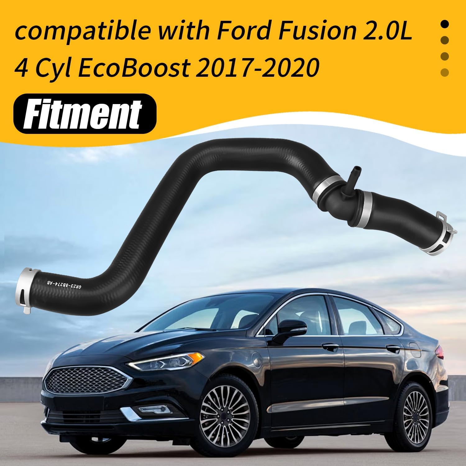 HG9Z-8260-A Radiator Hose Upper Compatible with Ford Fusion 2.0L 4 Cyl EcoBoost 2017-2020 Replace HG9Z8260A HG938B274AA