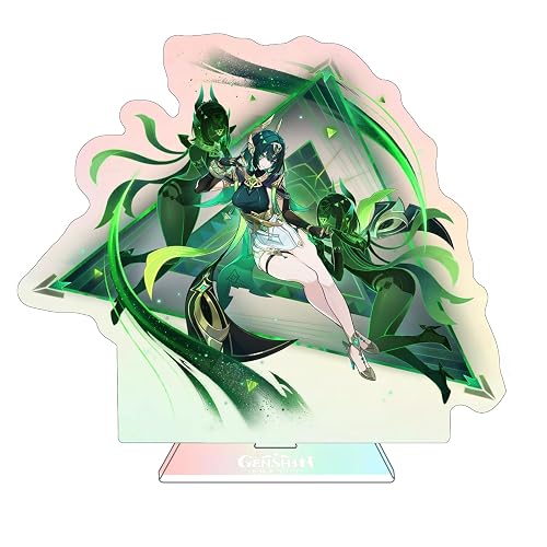 Rainteam Genshin Impact Characters Acrylic Stand Figure,Colorful and Exquisite Character Design for Game Fans' Collection (Nefer) - Nefer