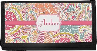 Abstract Foliage Canvas Checkbook Cover (Personalized)