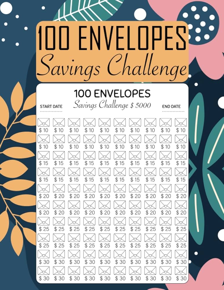 Amazon | 100 Envelopes Money Saving Challenge: Low Income