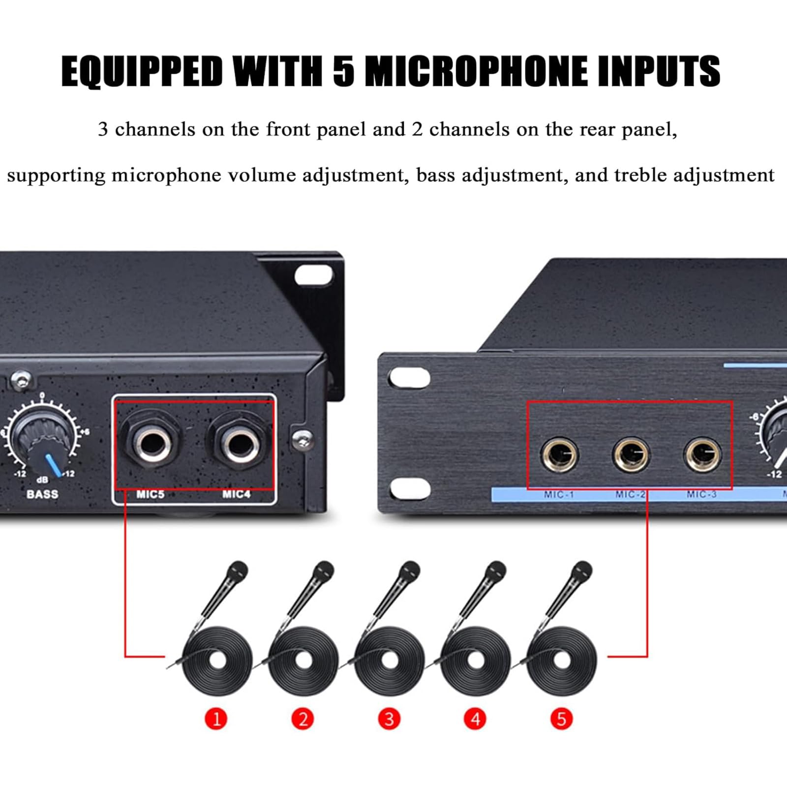 Equalizzatore Stereo, Equalizzatore Audio Domestico, 99 Tipi Di Effetti Di Riverbero, Riverbero Digitale 6 In 1, Visualizzazione Del Livello Di Frequenza In Tempo Reale, Per Stazioni DJ E Altri