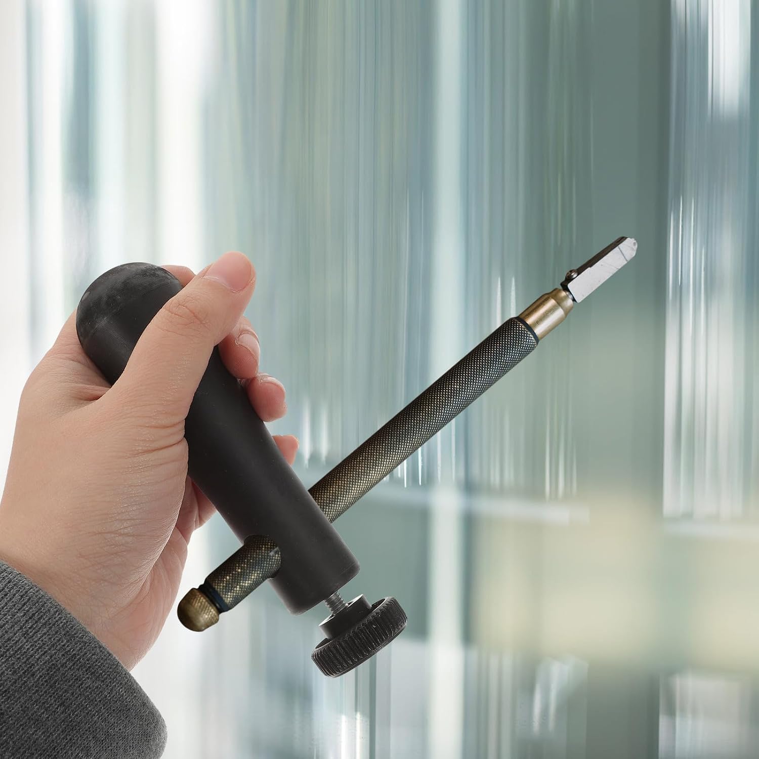 Glass Cutter Handle with Plastic Labor-Saving Stick, Torque Bar Tool Accessory for Precise Glass Cutting in Crafting and Lapidary Supplies
