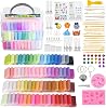 Polymer Clay Kits 72Colors Sculpting Molding Clay DIY Modeling Clay Oven Baking Clay Kits 19 Sculpting Tools and 12 Kinds of Accessories Non-Toxic and Non-Stick Handmade Craft Gift for Children.