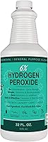 MAXTITE 6% Food Grade Hydrogen Peroxide 32oz - 2x Strength Eco-Friendly Cleaner for Kitchen, Bath, Laundry & Stains - Made in USA