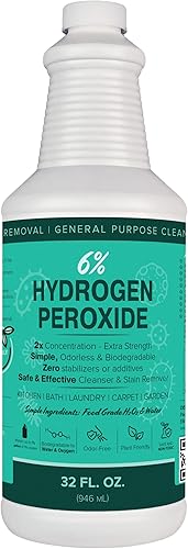 Miniatura 5 de Solución de peróxido de hidrógeno al 6%, 2 galones (solo H2O2 de grado alimenticio y agua!)  Solución de limpieza natural ecológica para cocina,