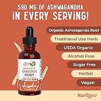 Vista 7 de MaryRuth Organics Raíz de Ashwagandha Gotas líquidas orgánicas de Ashwagandha USDA Alivio del estrés, calma natural, relajación y apoyo