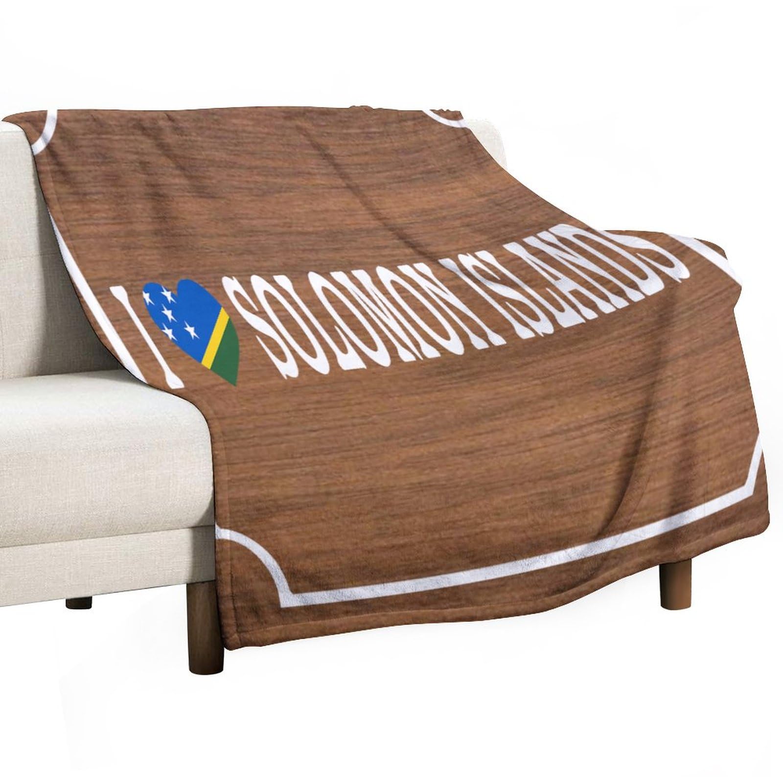 Couverture de lit I Love Salomon pour des soirées cocooning confortables au salon
