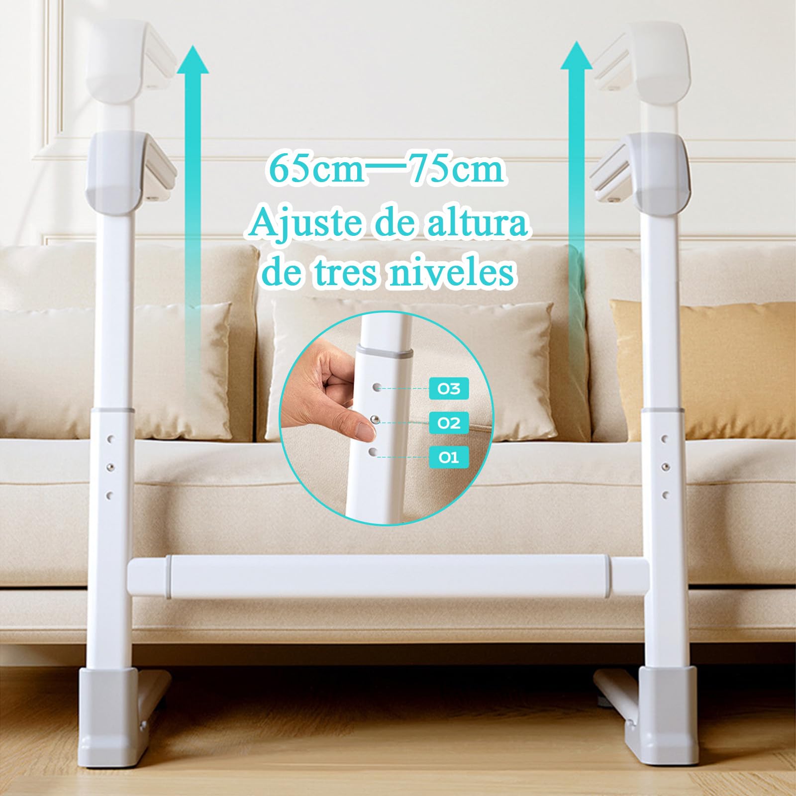 Silla elevadora para personas mayores, ajustable en altura y anchura, con asa de seguridad y patas antideslizantes, ideal para personas mayores, discapacitadas y personas con movilidad reducida