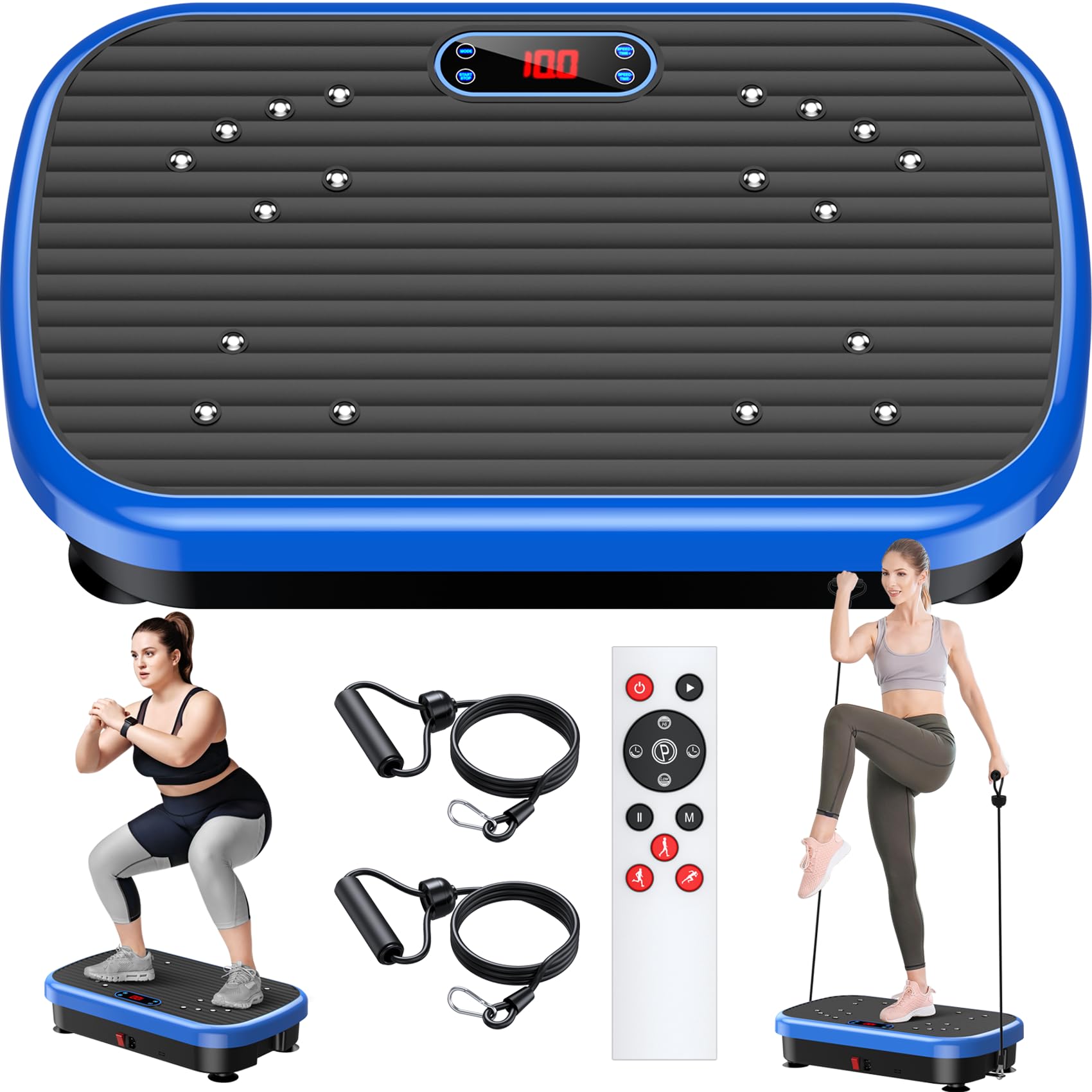 PUREROYI Vibration Plate Exercise Machine Weight Loss, Whole Body Vibration Plate for Lymphatic Drainage, 180 Adjustable Speeds Vibrating Plate 330 Lbs Capacity Fitness Platform for Women Men