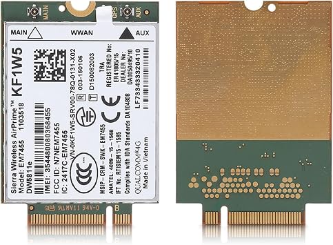 Replacement Wireless card module, EM7455 for Dell DW5811e Qualcomm 4G LTE WWAN NGFF Card Module
