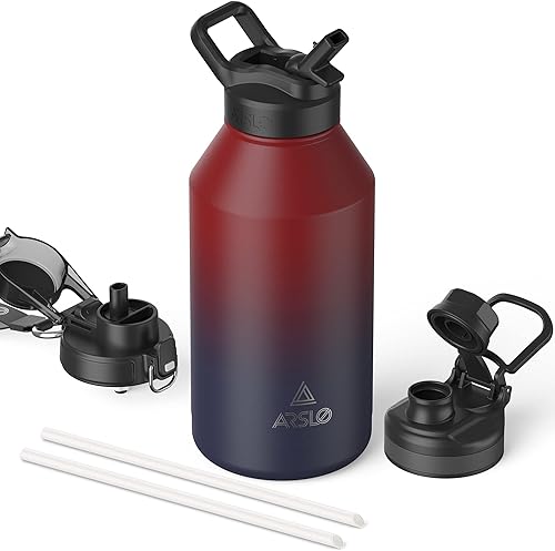 Arslo Botella deportiva aislada con tapa con pajilla botellas de agua de acero inoxidable de doble pared taza térmica al vacío botella de agua de disponible en Yaxa Colombia