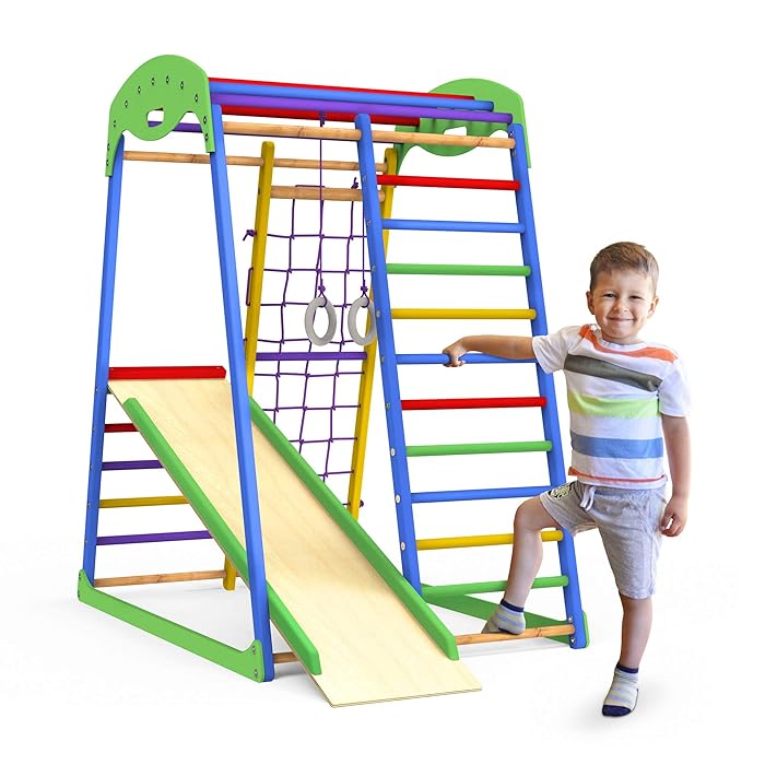 Buy Indoor Playground Toddler Climber Slide Kids Jungle Gym Playset