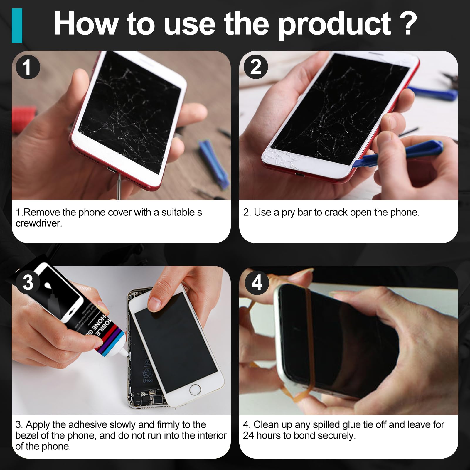 Colla Per Schermi Smartphone T8000 - Adesivo Super Resistente Per Display, 50ml - Foto 13