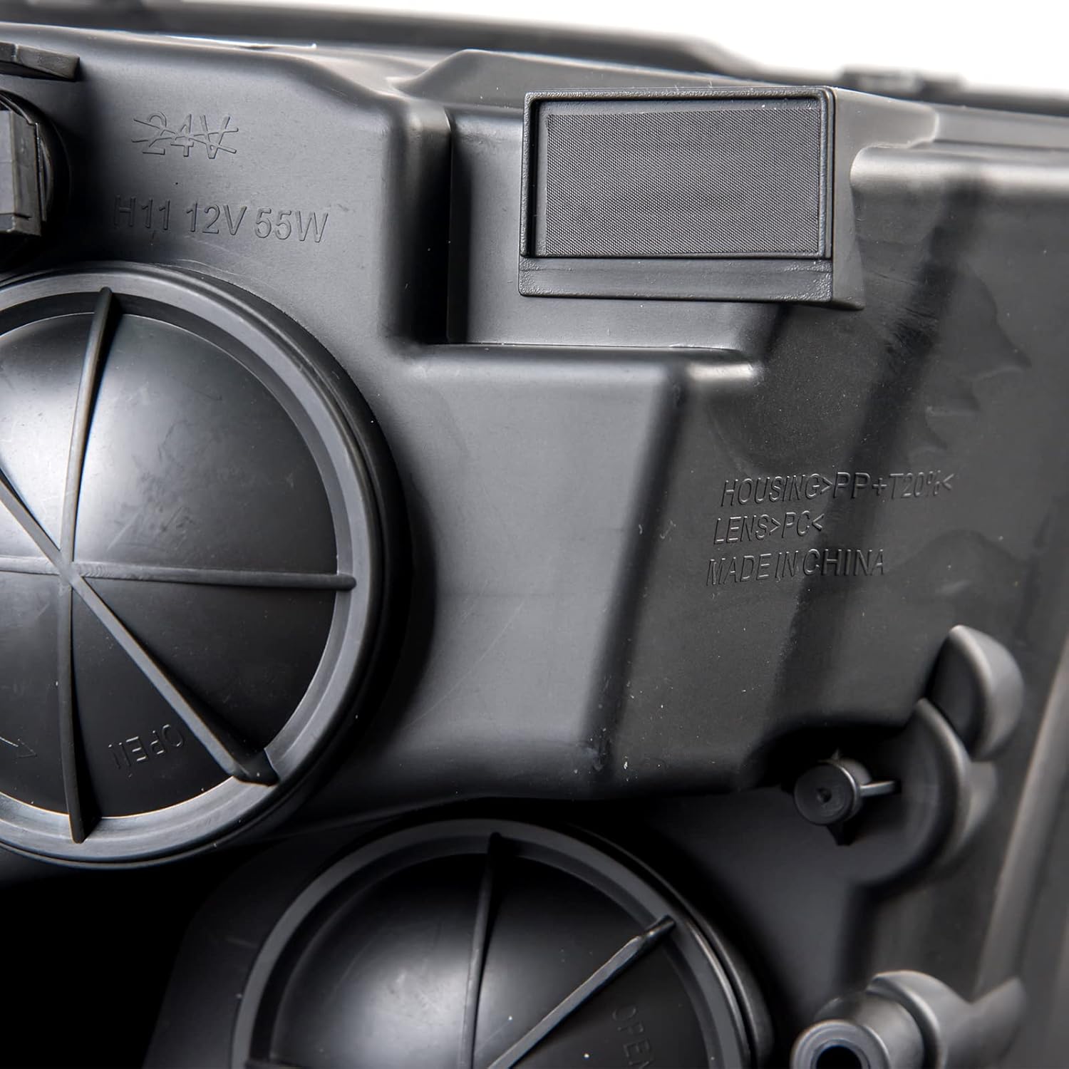 KAX Ram Headlight Housing from, Replacement Headlight Assembly for 2009-2010 Ram 1500/2500/3500, 2011-2012 Ram 1500/2500/3500 Chrome Housing Smoke Lens Driver & Passenger Side