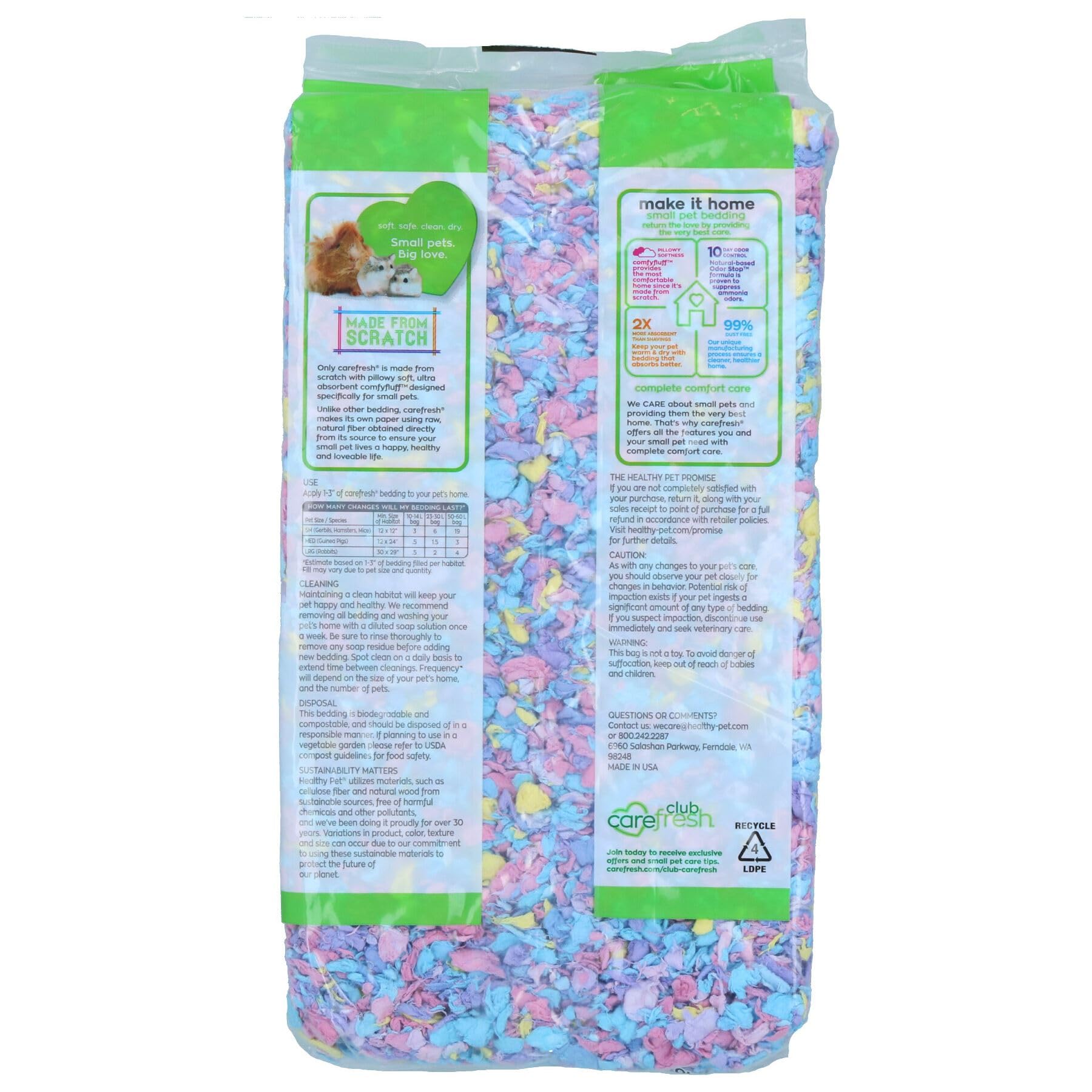 AB Tools 3pk Confetti - Ropa de cama para animales pequeños (10 L, 99% libre de polvo)