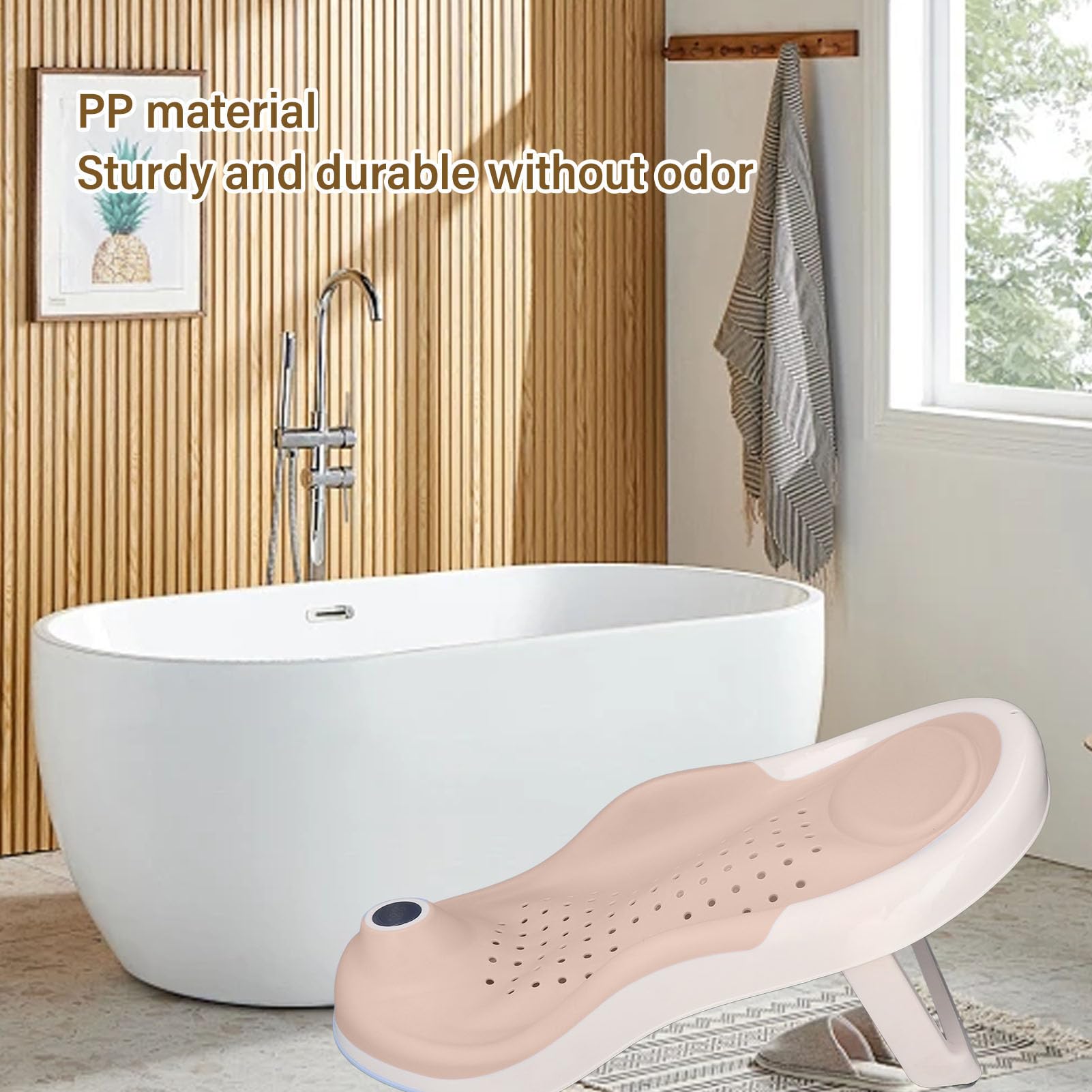 Supporto da Bagno Pieghevole con Termometro, Vasca Antiscivolo per Neonati, Vasca di Supporto da Bagno per Neonati con Costruzione Robusta e Durevole ()