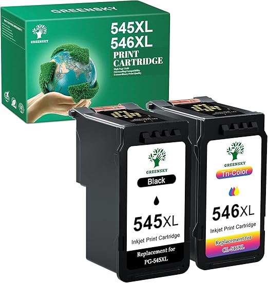 Amazon.com : GREENSKY PG-545 XL CL-546 XL Replacement for Canon 545 546 Ink Cartridges for Canon 