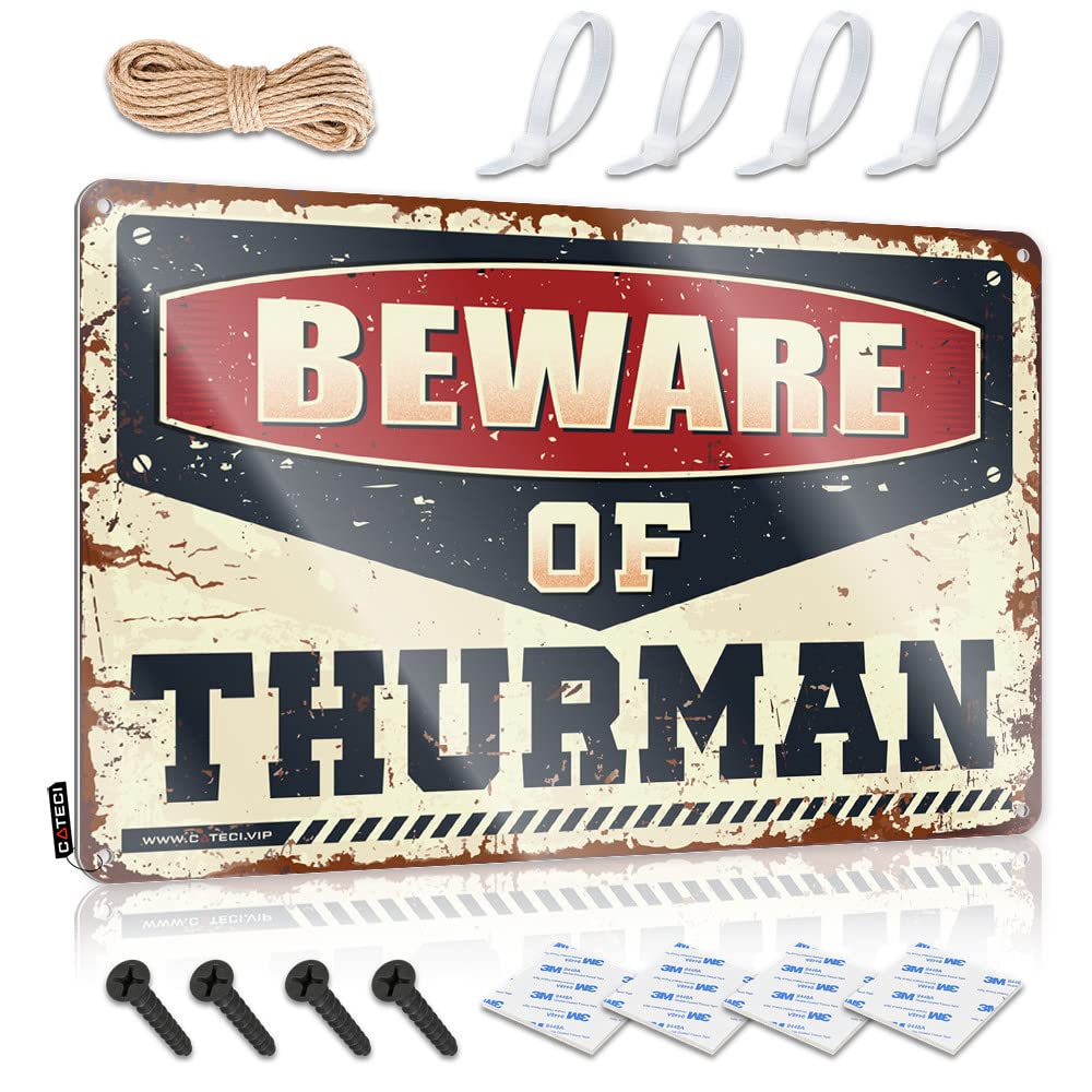 Fzfn Colour Cool Bathroom Stuff Decoration Designer | Beware Of Thurman Distressed Camping Decoration(30X40cm)